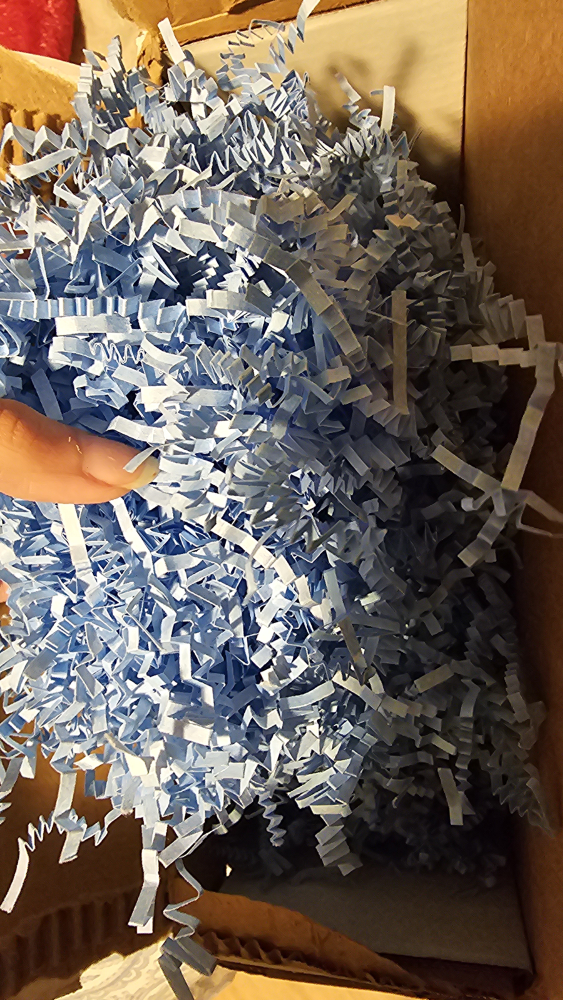 loads of paper stuffing in blue #freecycle image indicator(2)