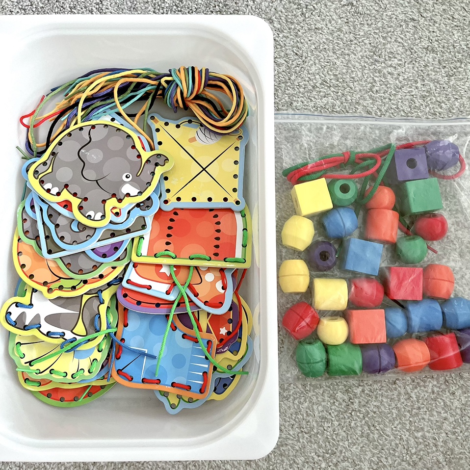 MELISSA & DOUG Fine Motor Skills Lacing Wooden Toys thumbnail