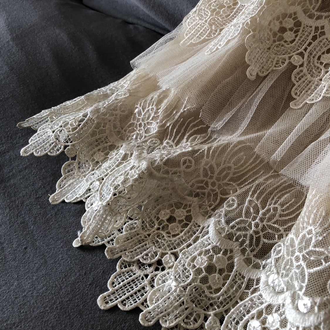 Cute White/Beige Dress image indicator(5)