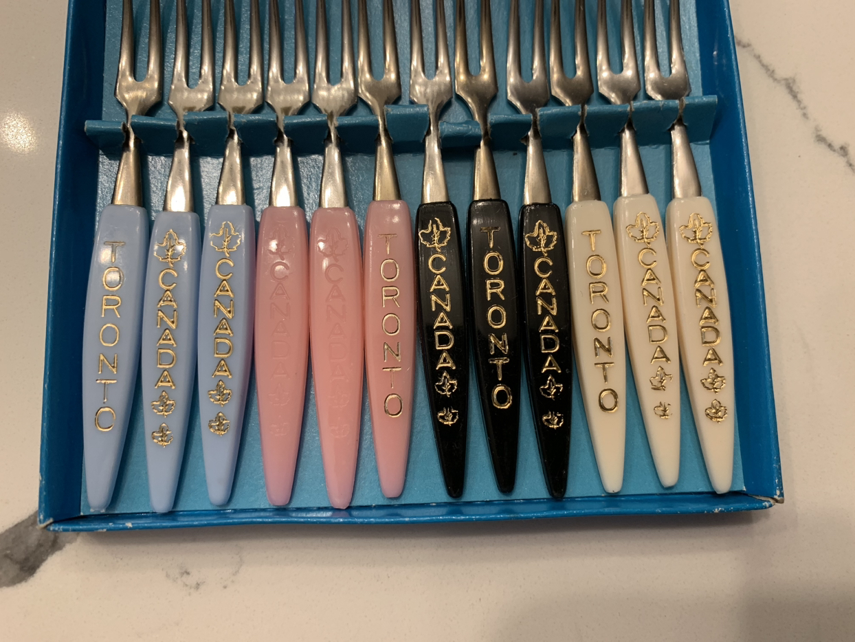 Toronto Souvenir Vintage Cocktail Forks Set of 12 image indicator(4)