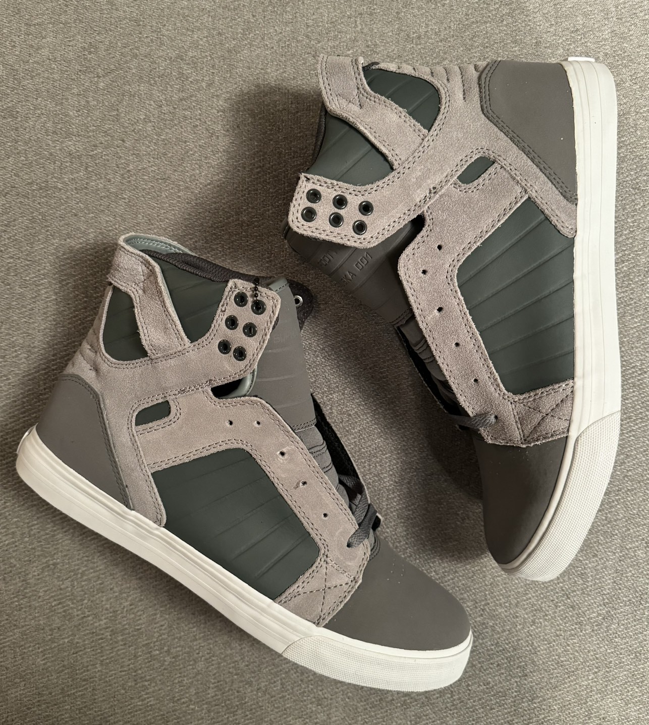SUPRA SKYTOP Grey-White - Size 12 (Brand New)