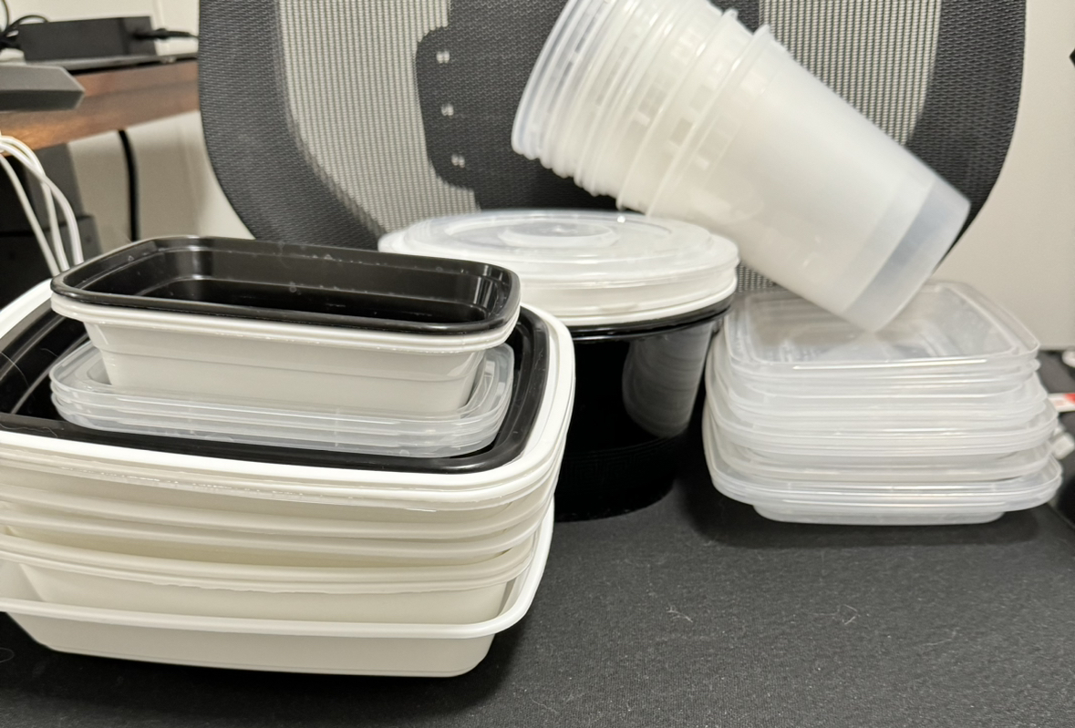 Free takeout containers with matching lids