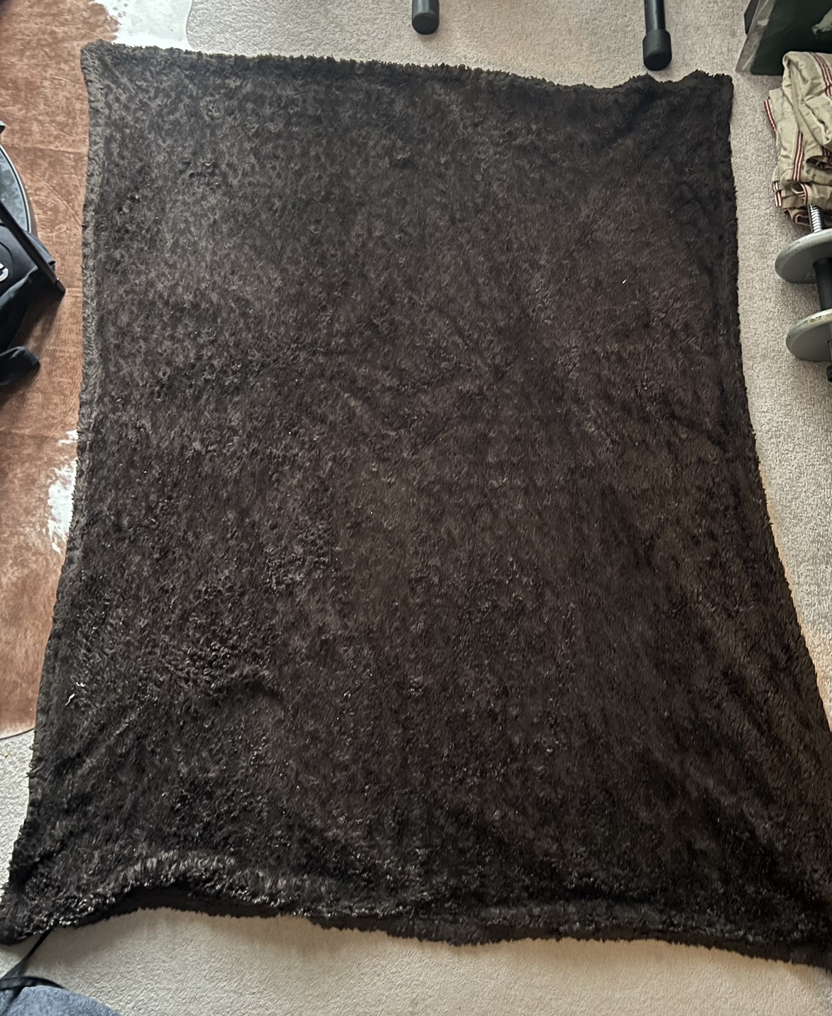 Soft brown throw blanket thumbnail