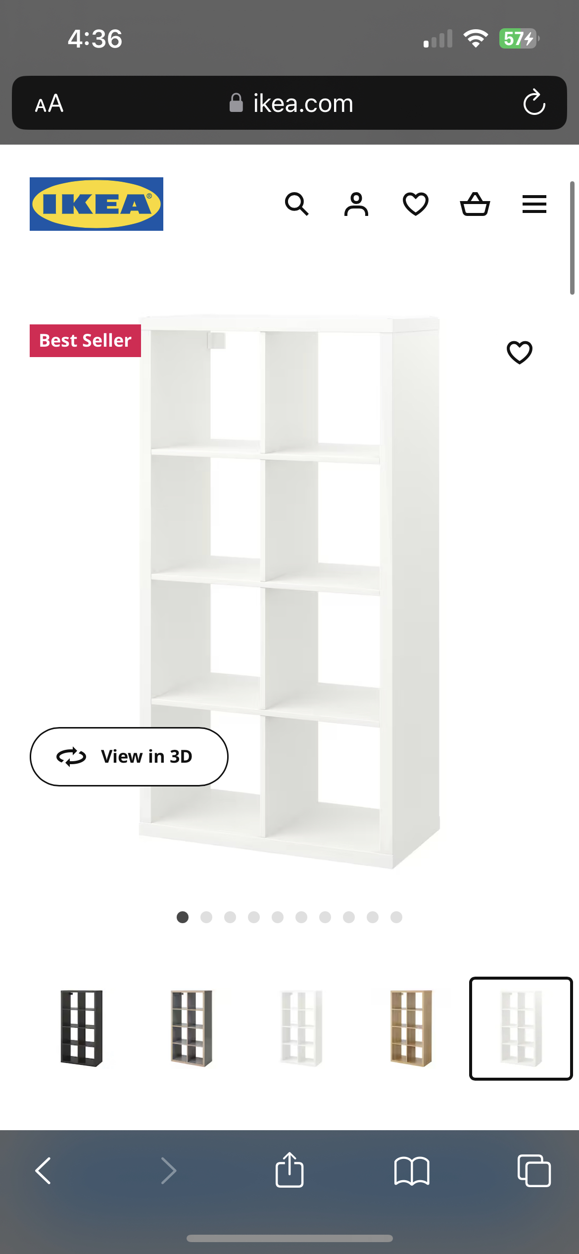 Cube storage and organizers included