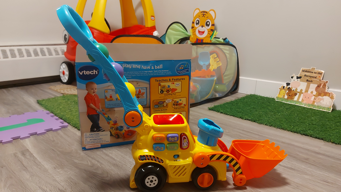 #Almost New VTech pop-a-ball push bulldozer with music image indicator(4)