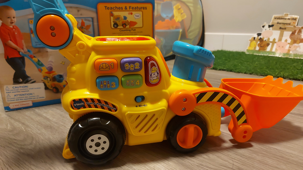 #Almost New VTech pop-a-ball push bulldozer with music image indicator(5)