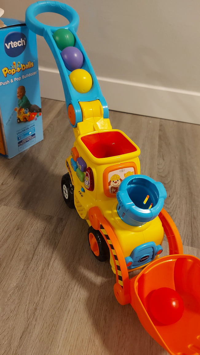 #Almost New VTech pop-a-ball push bulldozer with music image indicator(8)