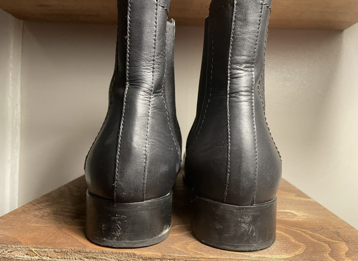 Grigarancio Women’s Black Chelsea Leather Boots Size 10.5 - photo 3