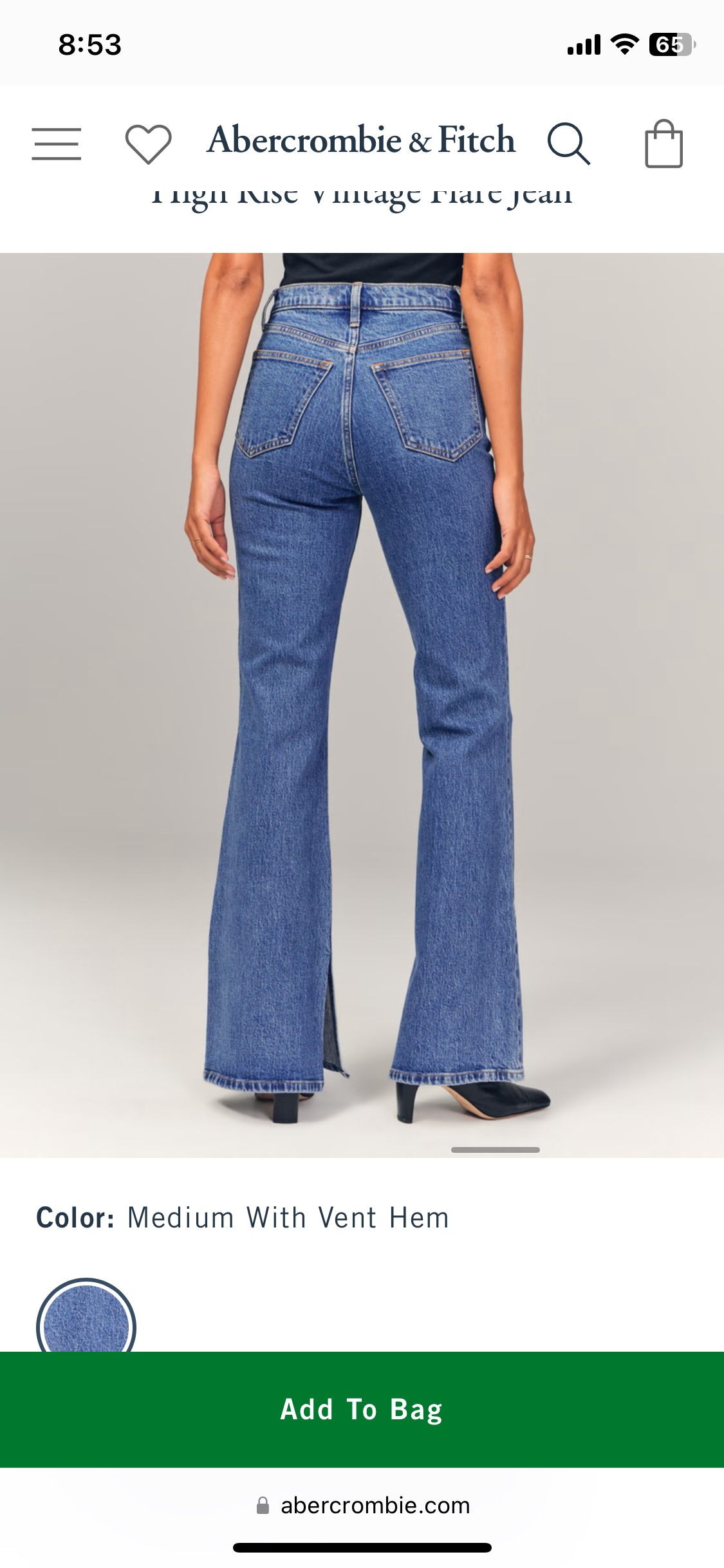 Abercrombie Jeans- flare vintage high rise. Size 27