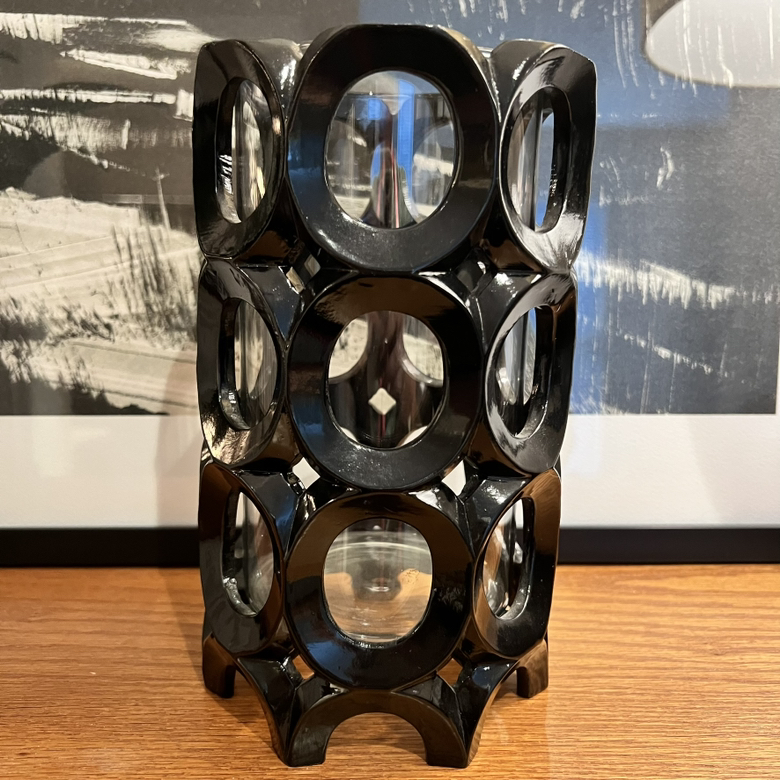 EUC Wood & Glass Candle Holder Set/3 - photo 3