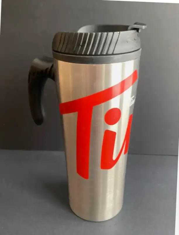Tim Hortons Stainless Travel Insulated Cup With Handle /Lid -New - photo 2