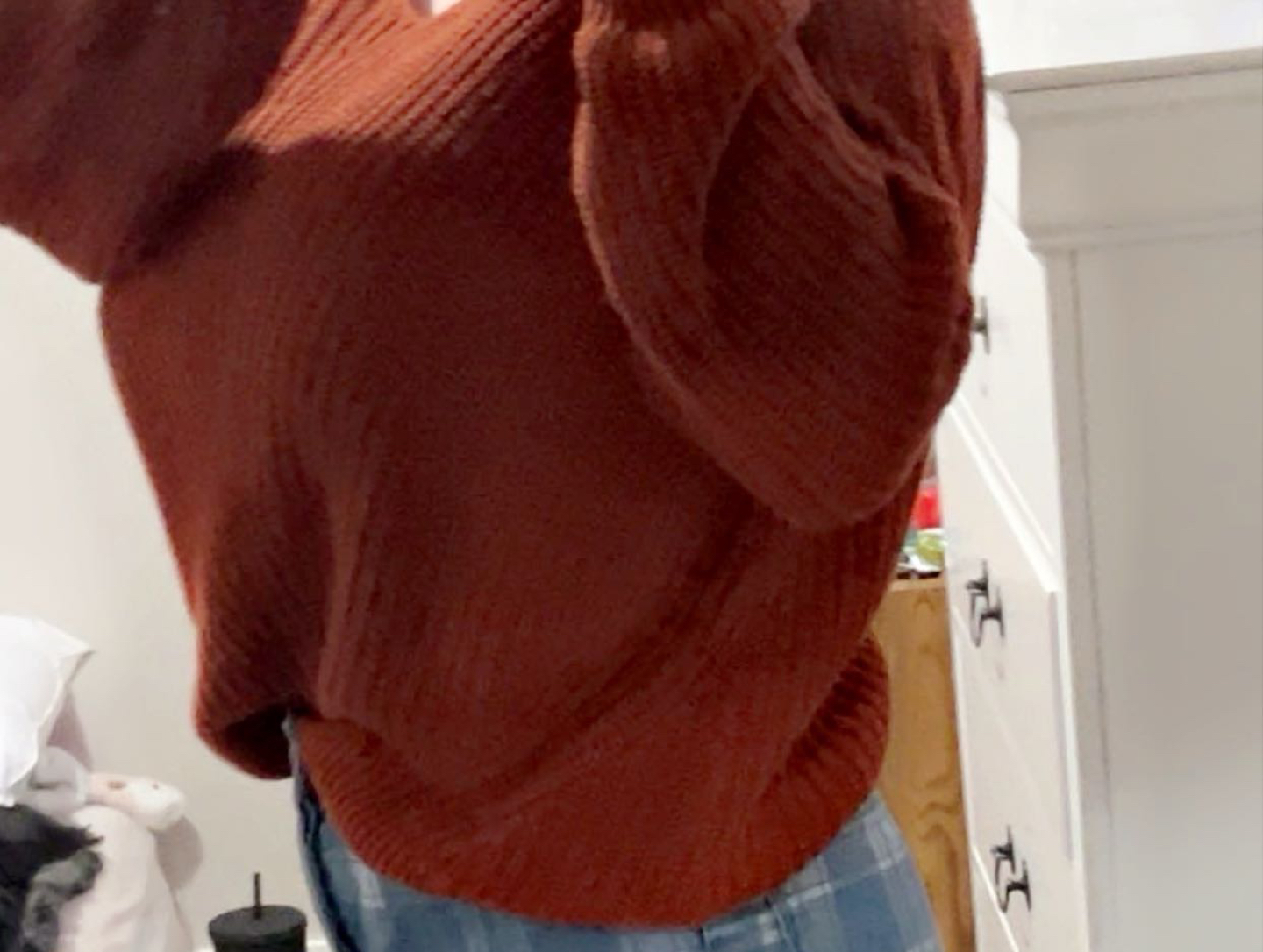 Burnt orange sweater
