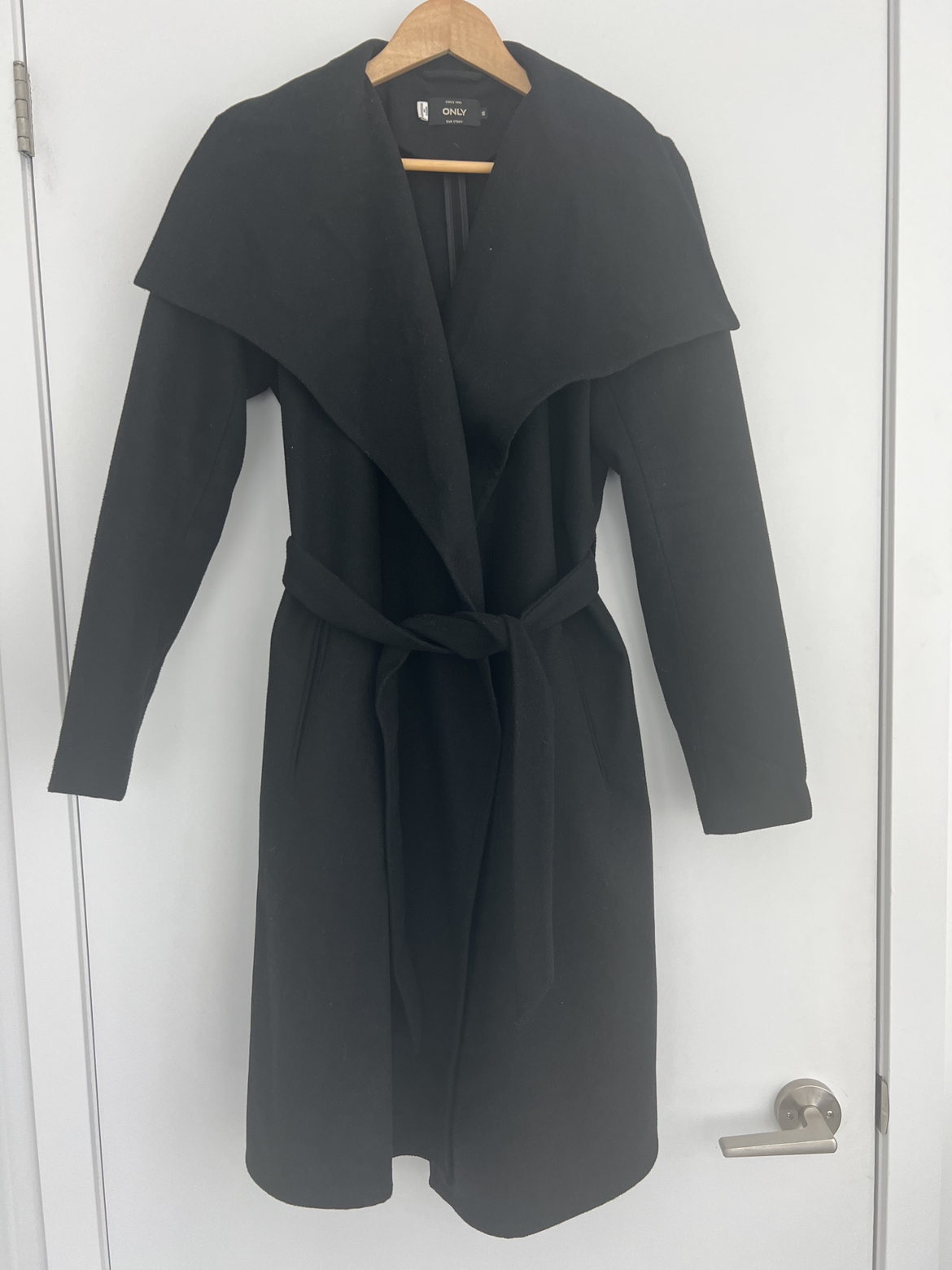 Black ONLY wrap coat 🧥- Medium thumbnail