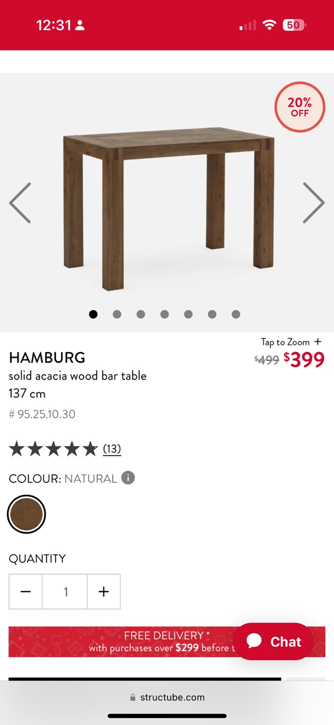 structure wood bar table thumbnail