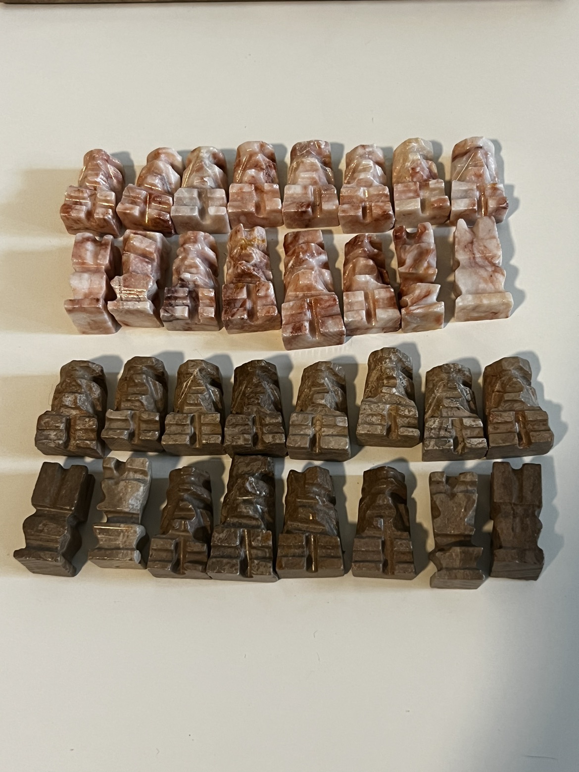 Handcrafted aztec marble chess board - photo 2