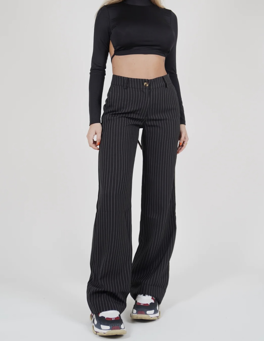 Venderbys Levi Pants - Black Striped