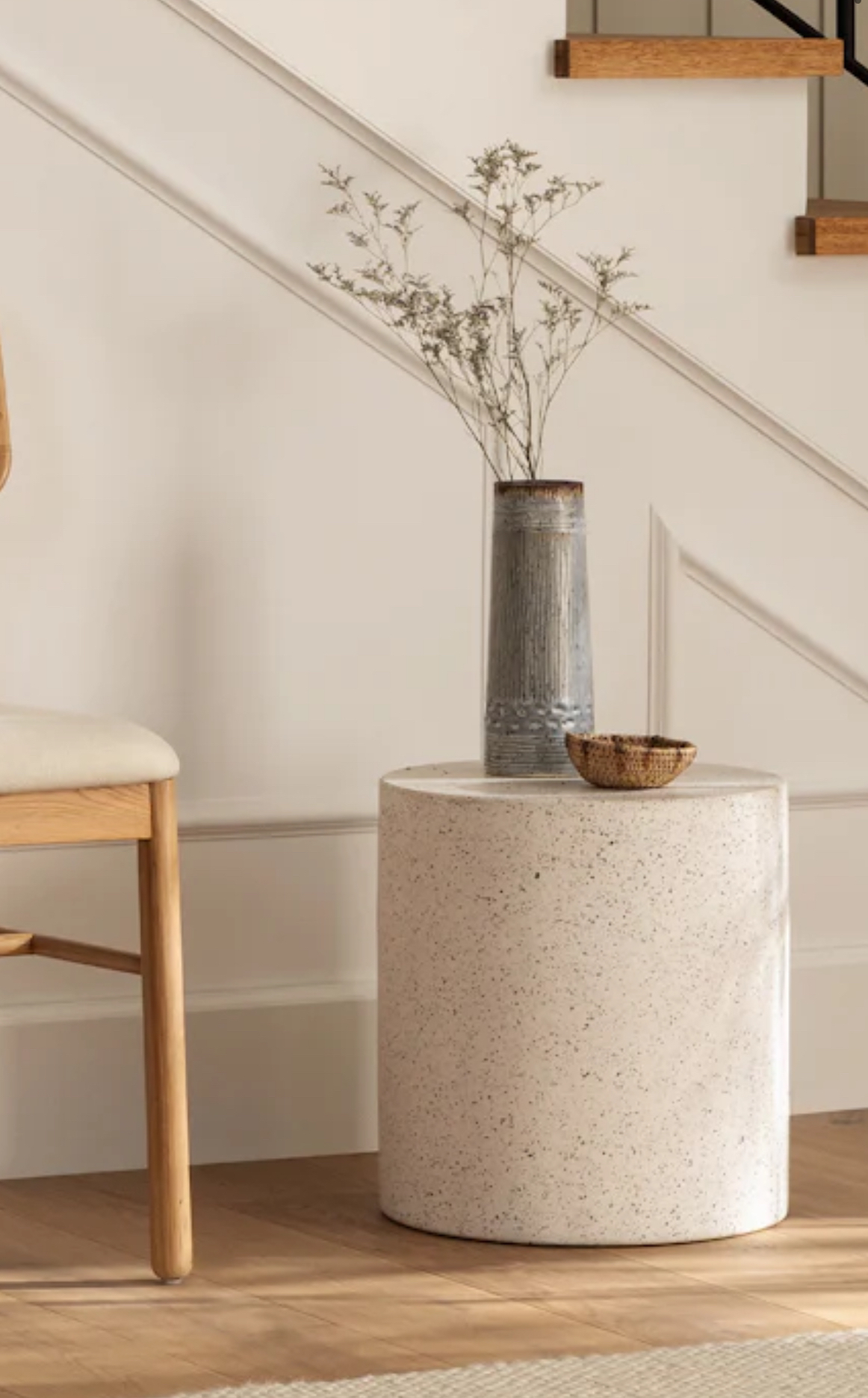 Article White Terrazzo Stool - photo 2