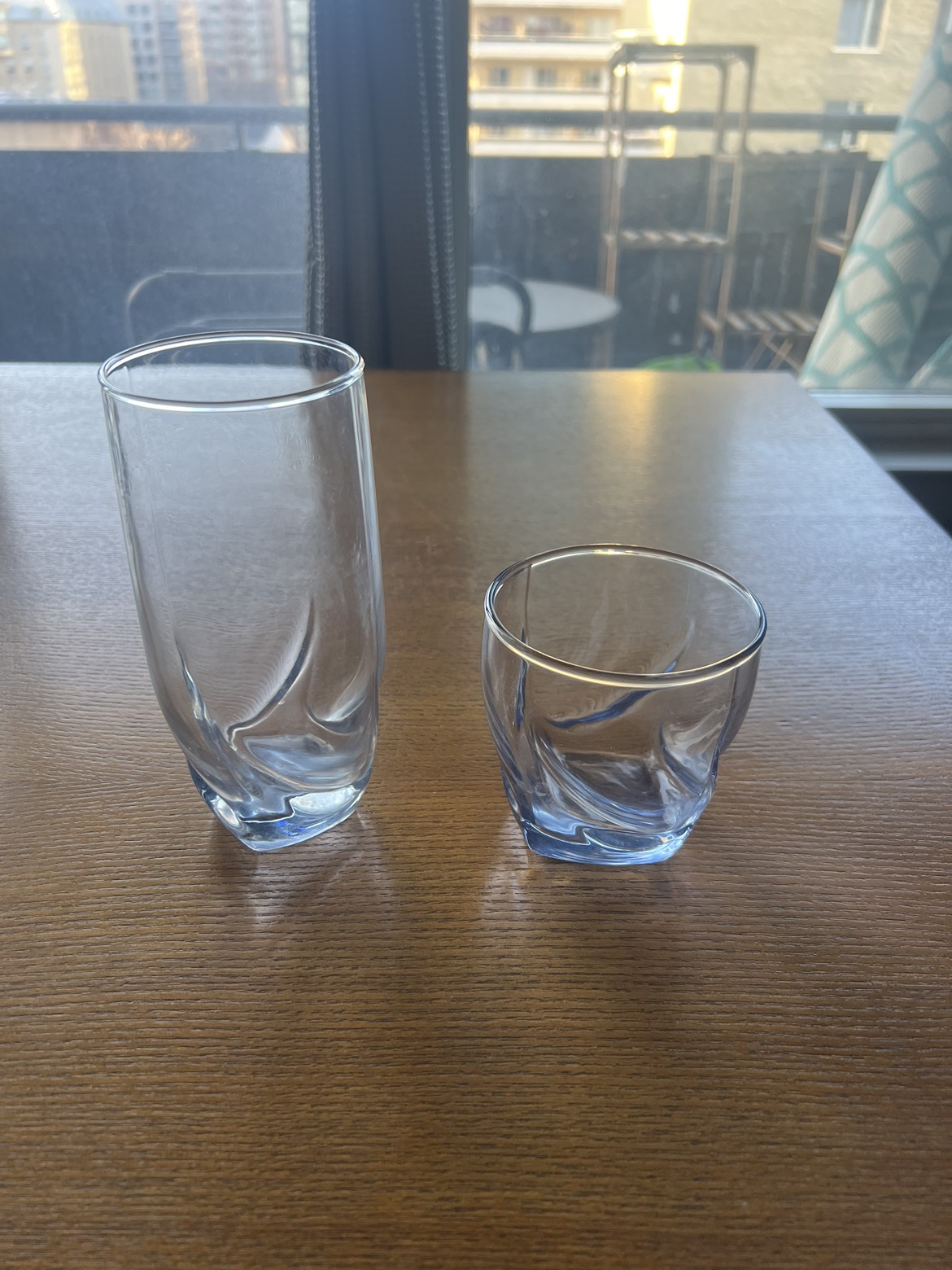 Drinking glasses Large and small set of 6