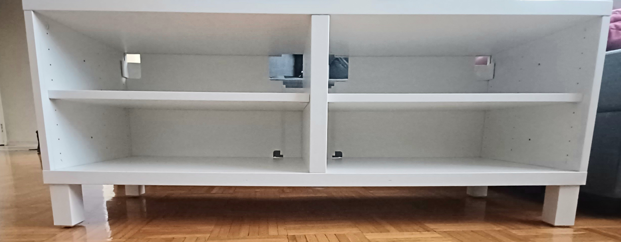 ! Like New ! IKEA Besta TV Bench, White thumbnail