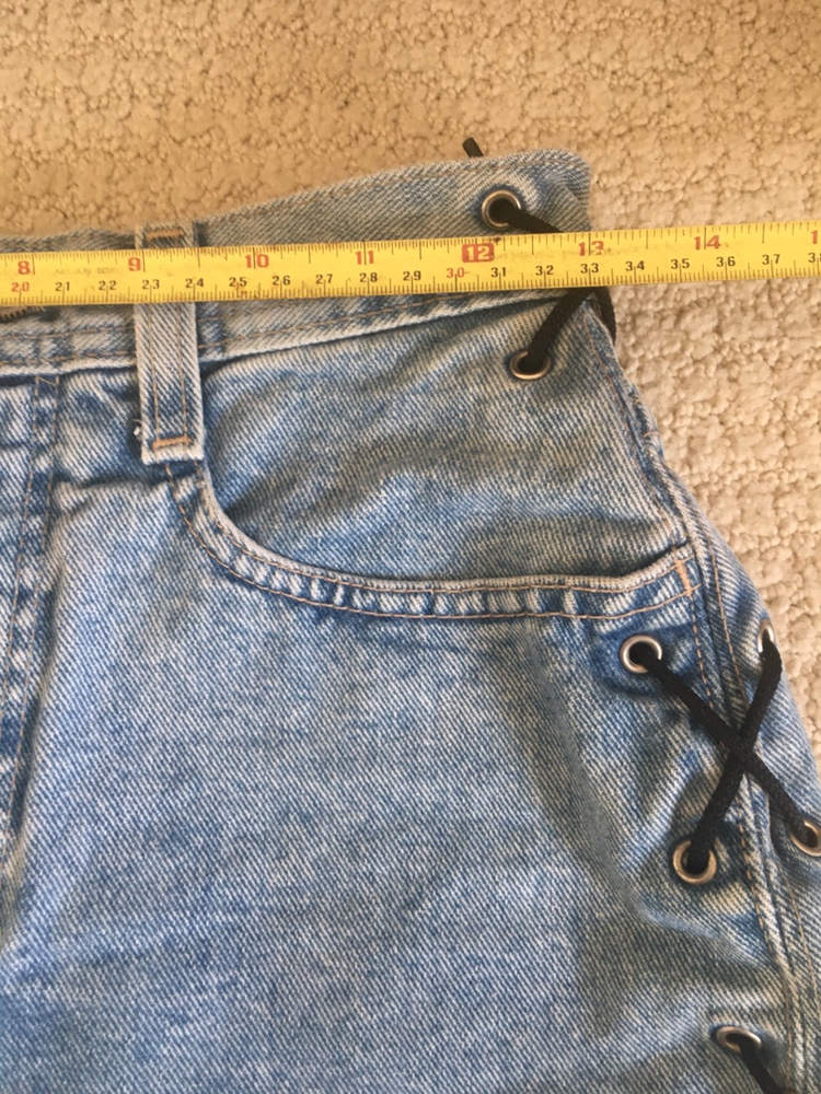 Vintage Parasuco Santana Mini Denim Laced Skirt image indicator(6)