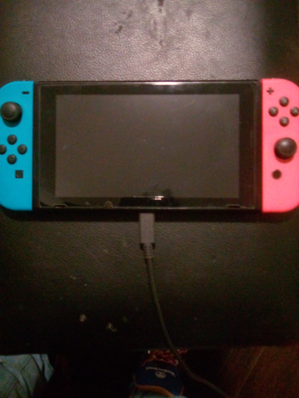 Nintendo switch with box charger dock three games