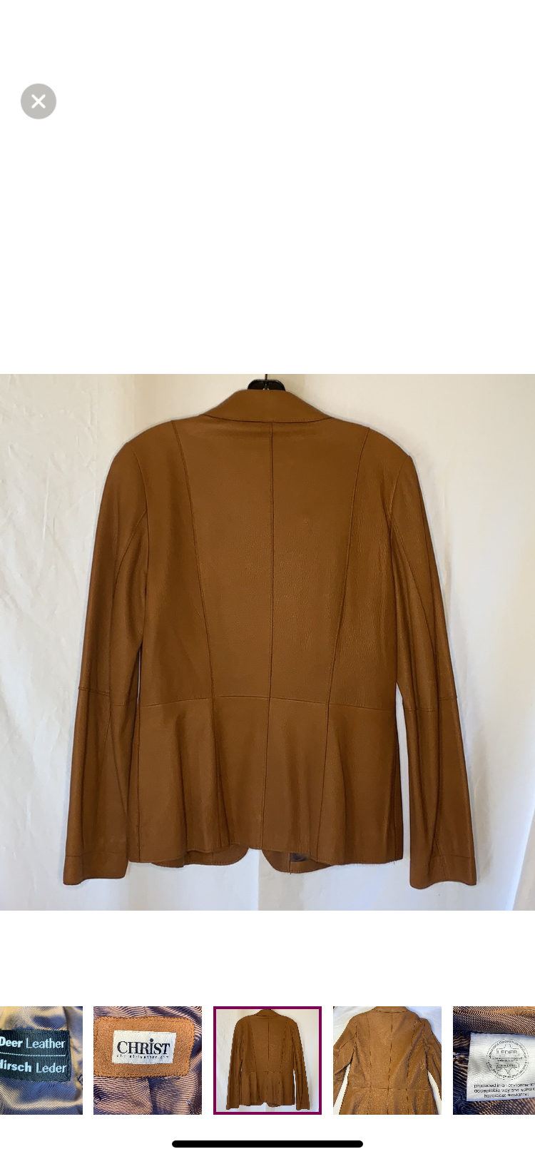 Christ Deer Leather Jacket 🥕 image indicator(2)