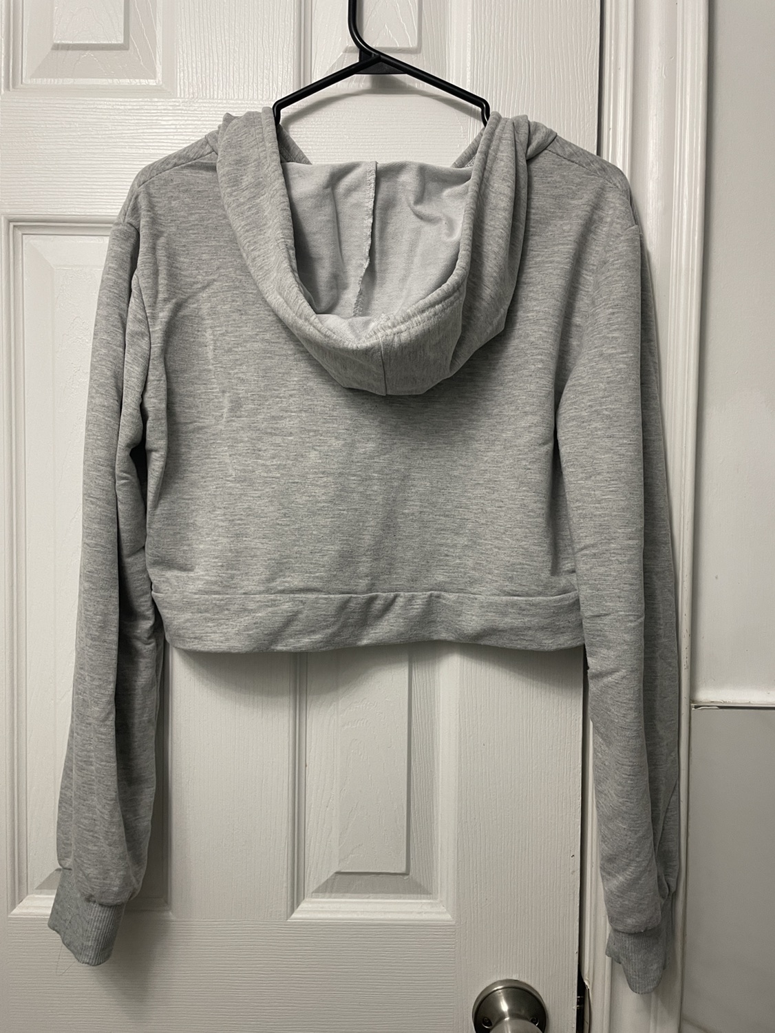 Gray Crop Hoodie - photo 2