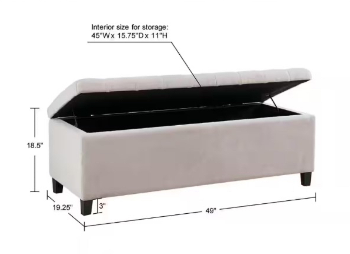 Ottoman storage bench - photo 3