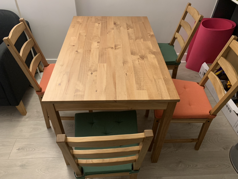 IKEA JOKKMOKK Table and 4 Chairs with chair pads - photo 2