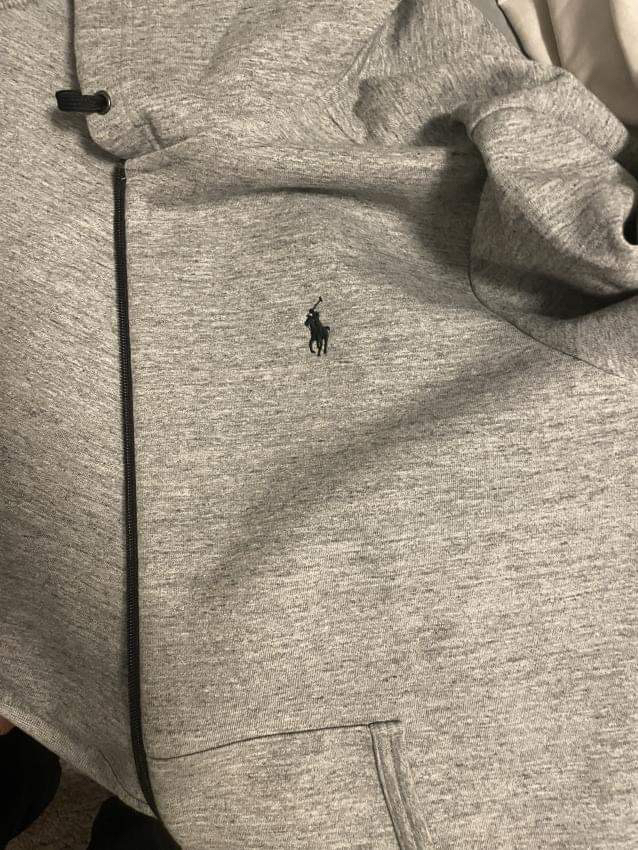 Polo ralph lauren gray zip up hoodie - photo 2