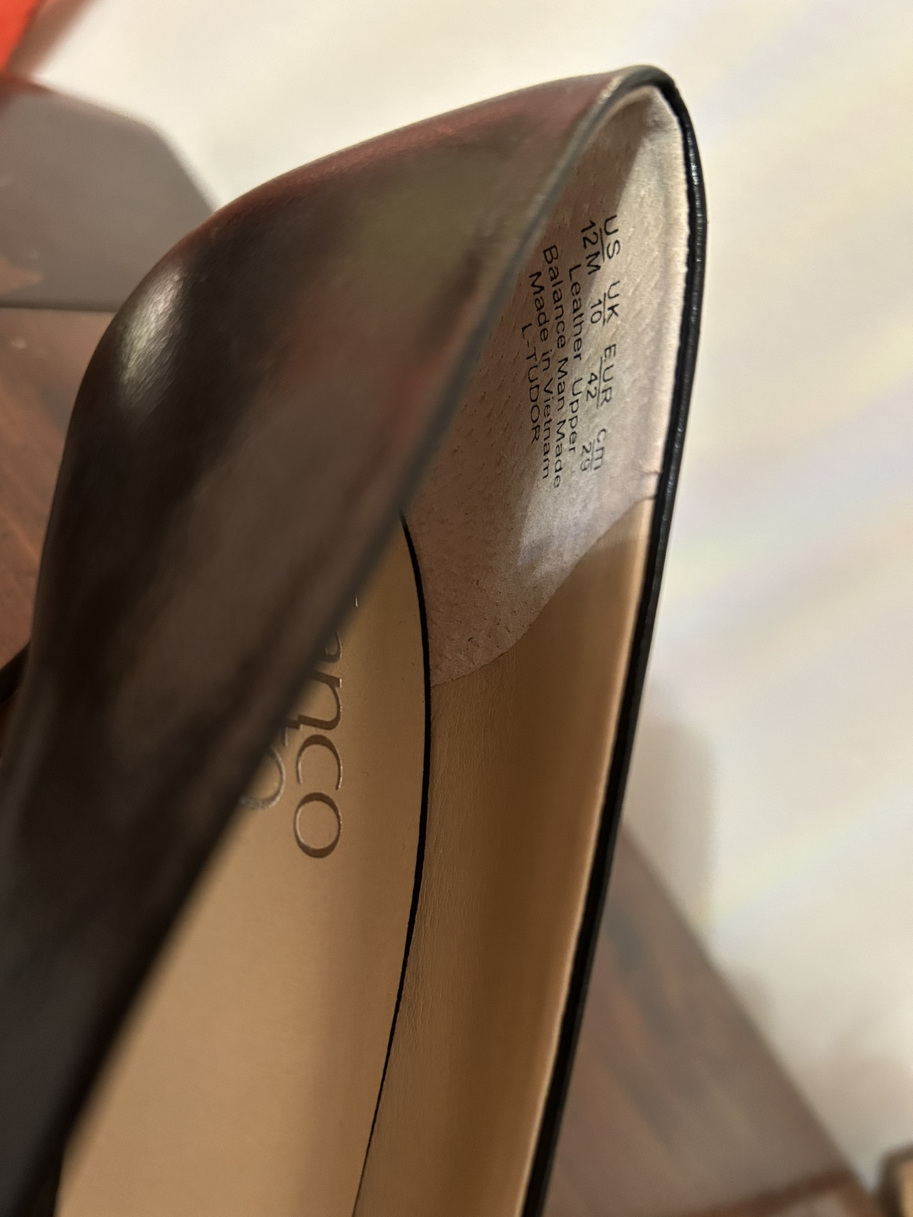 Women’s black leather pumps, Franco Sarto size 12 - photo 3