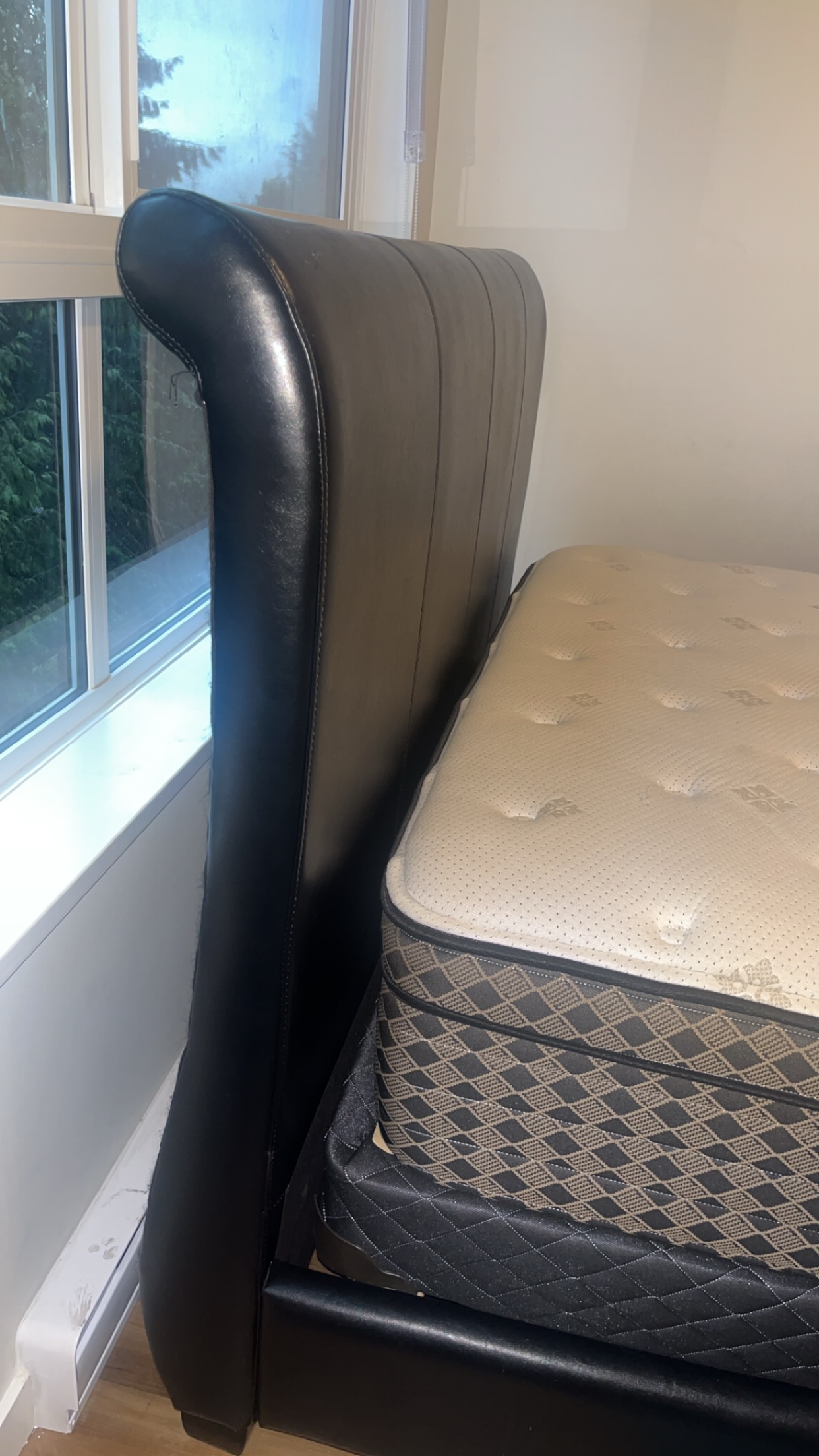 Neatly used queen size bed frame with mattress - photo 2