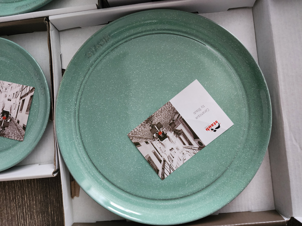 New Staub Ceramic Bowl x1 & Plates x3 Sage Green image indicator(4)