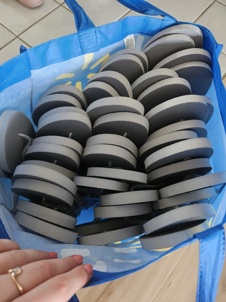 Wedding Flip-flops (Old Navy silver) - photo 2