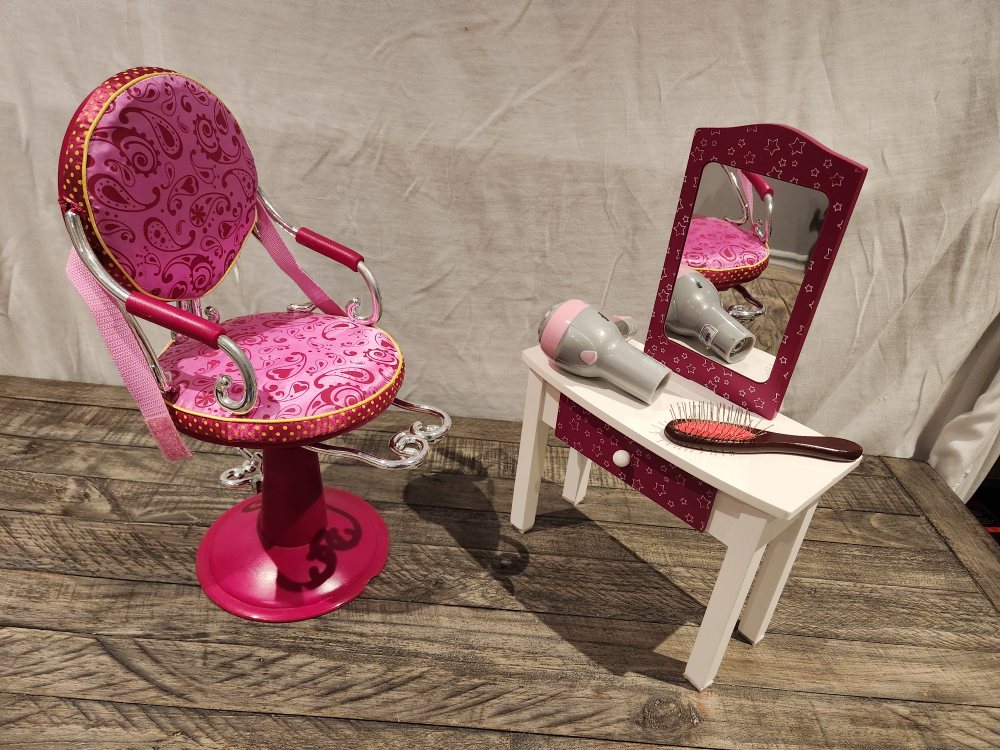 Our Generation salon chair and vanity set