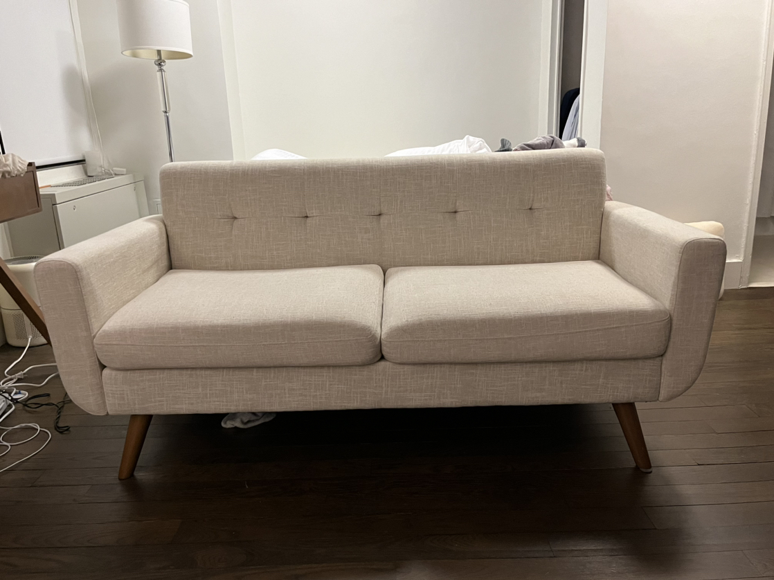 Beige loveseat sofa - photo 2