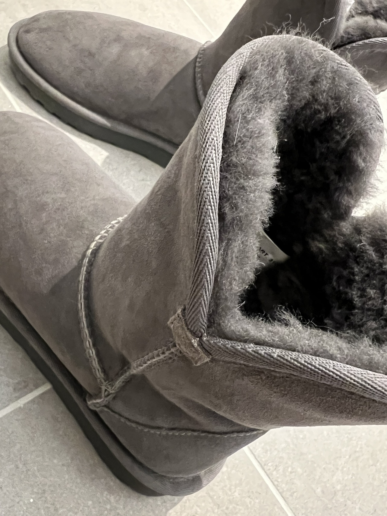 Ugg Boots (NEW) - Genuine Suede, Gray, Womens Size 5 - photo 2