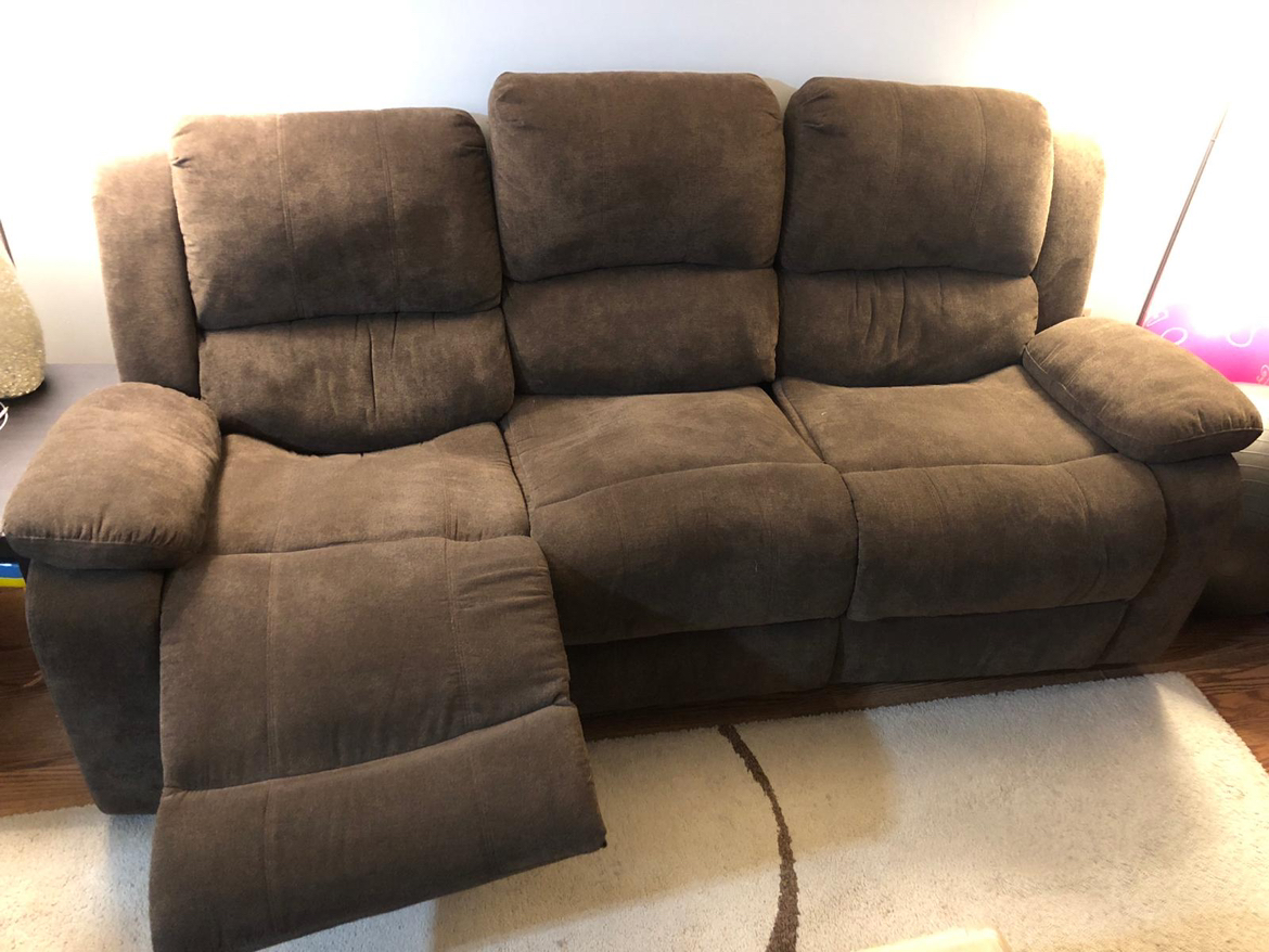 Two loveseat recliner sofas - photo 4