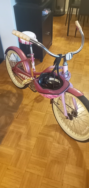 Girls 20 Inch Tires Huffy Cranbrook Cruiser Bicycle With Helmet