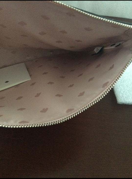 Kate Spade Jackson Leather Large Zip Pouch Rosycheeks image indicator(5)