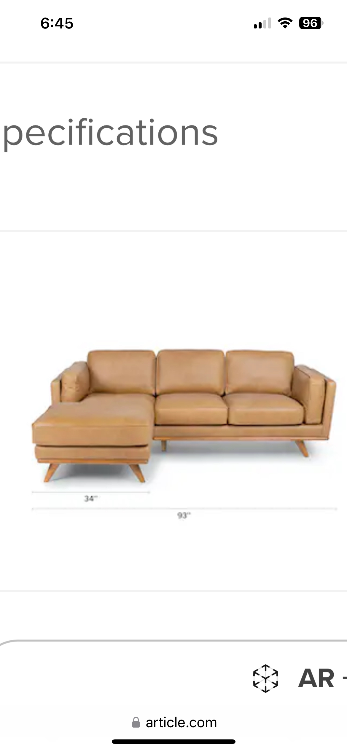 Article full leather aoartment sized sectional - photo 4