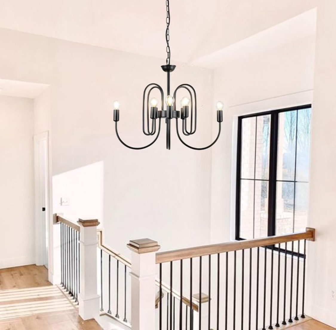 Psyverii 8 Light, 2tier Industrial Farmhouse Chandelier - photo 4