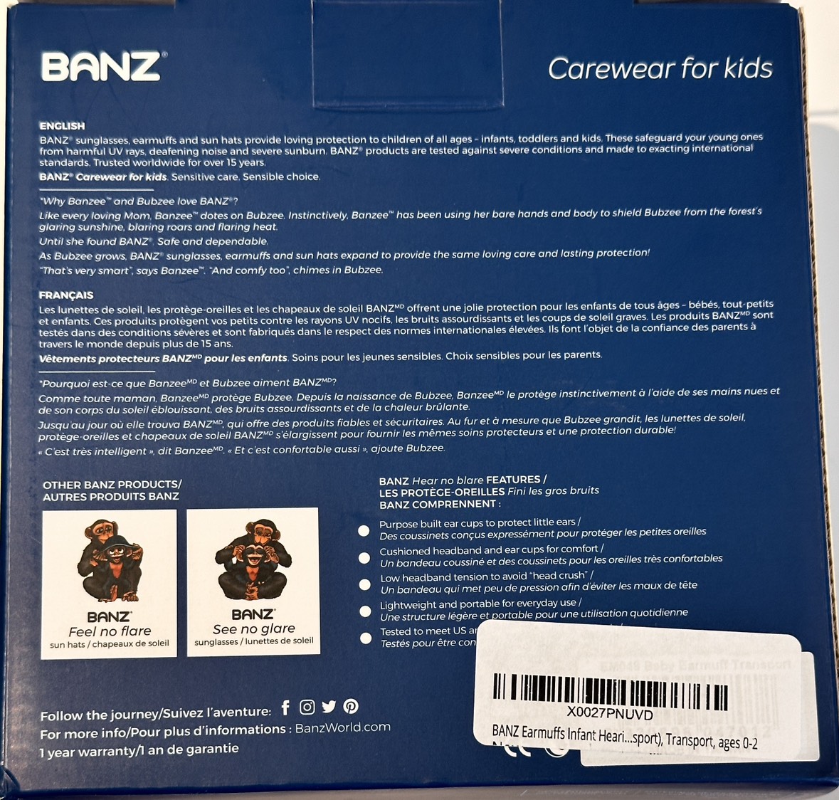 Banz earmuffs - ear protectors 0-2years - photo 3