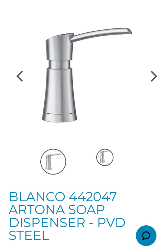 BLANCO 442047 ARTONA SOAP DISPENSER - PVD STEEL thumbnail