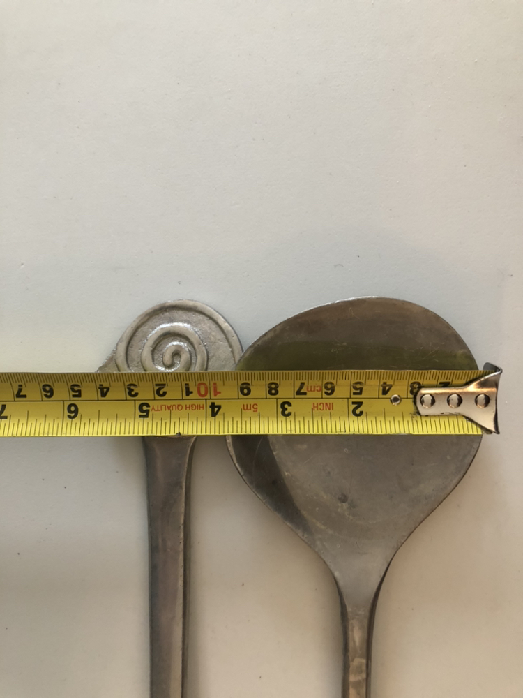 Salad Serving Fork & Spoon - vintage 1992 Mariposa Aluminum image indicator(6)