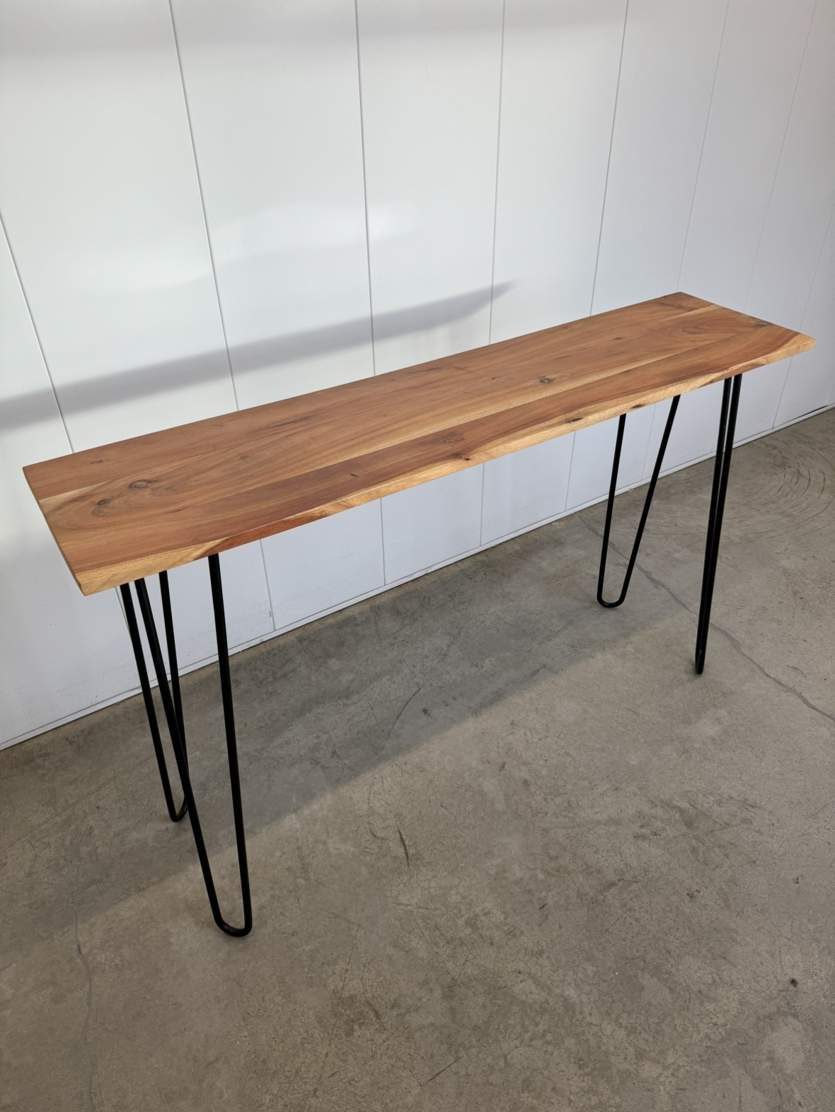 Mid-Century Modern Hairpin Console Table