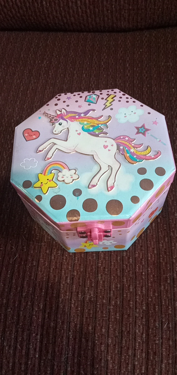little girls unicorn musical jewelry box
