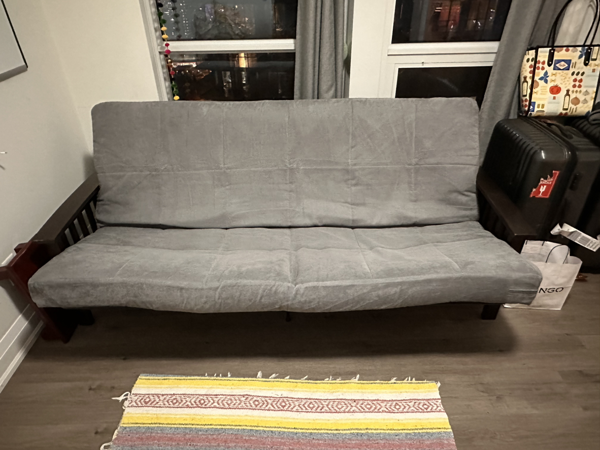 Futon Frame (Sofa Bed) + Grey 8" Deluxe Mattress - photo 5