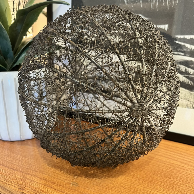 Espresso Brown Metal Decor Ball - photo 2