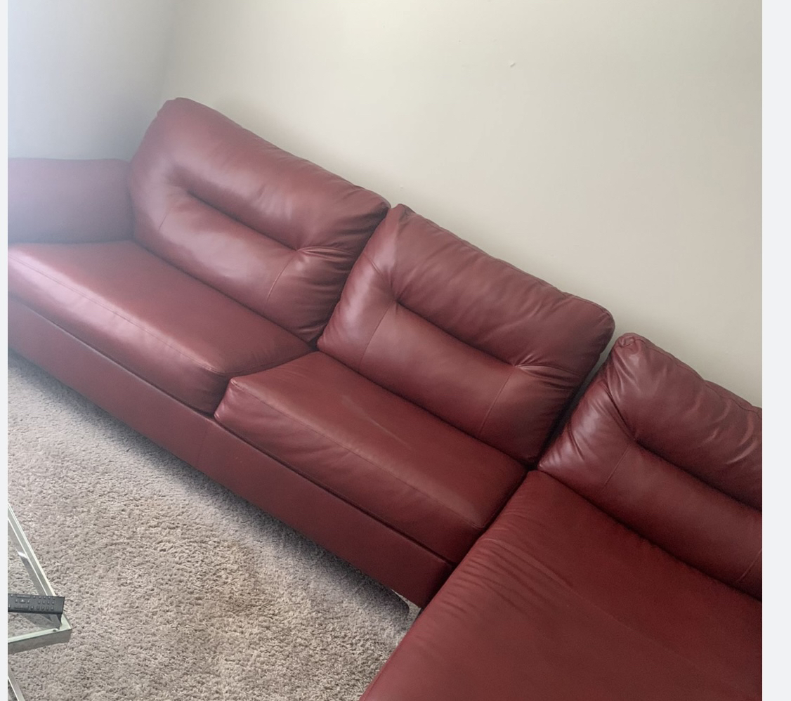 Two seats leather sofa - photo 4